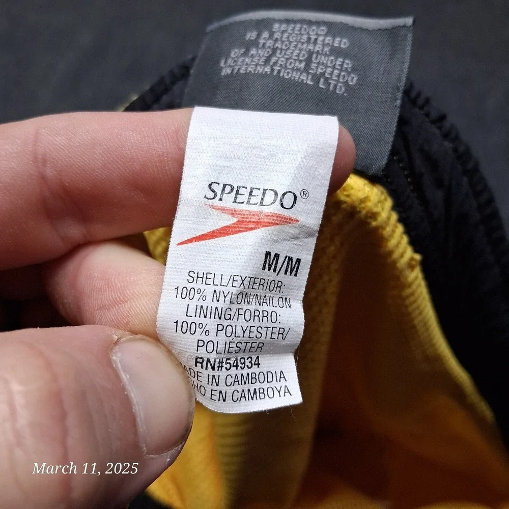 Speedo tag says